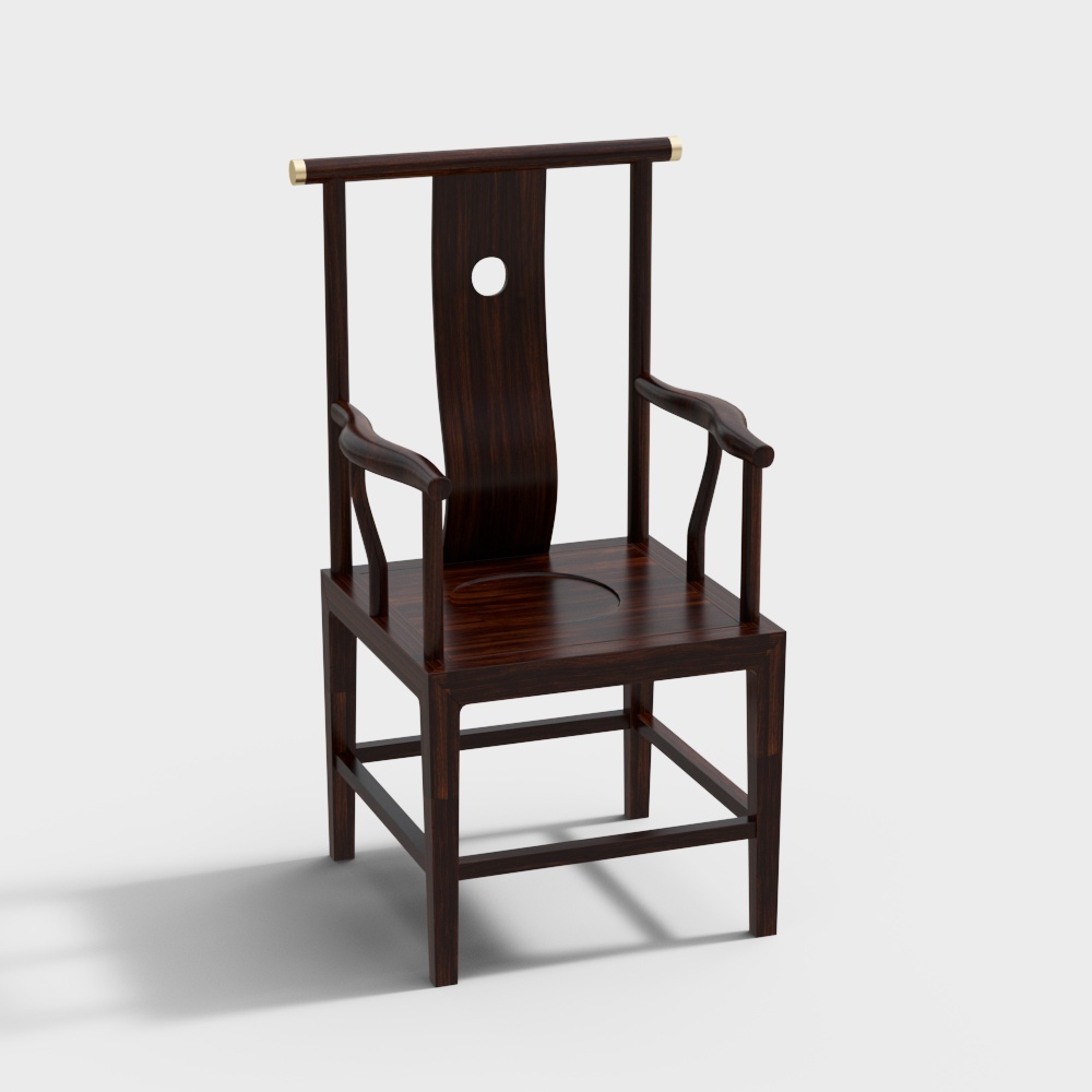 Ming dynasty furniture Chinese round backer armchair