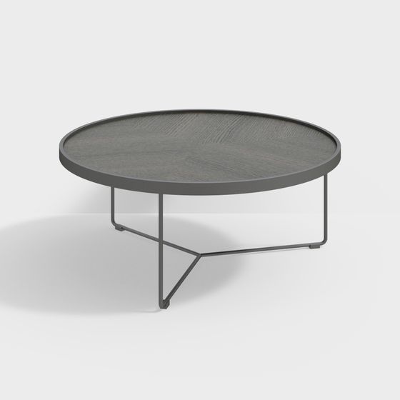 Stylish Low-Polygon Round Table 3D model for Creative Use