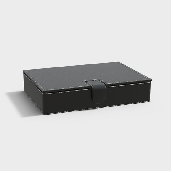Elegant Leather Storage Box 3D model
