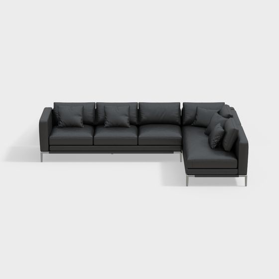 Modern Low Poly Sofa 3D model