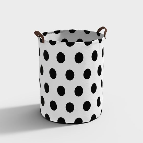 Artistic Low-Poly Laundry Basket 3D model
