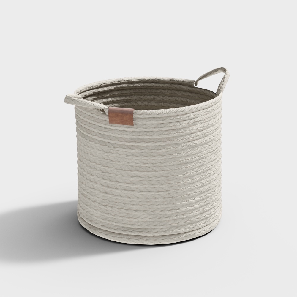 Ku pear sand cotton line collection basket small basket tabletop fabric collection woven basket debris finishing basket - LT13098 fabric weaving basket big basket