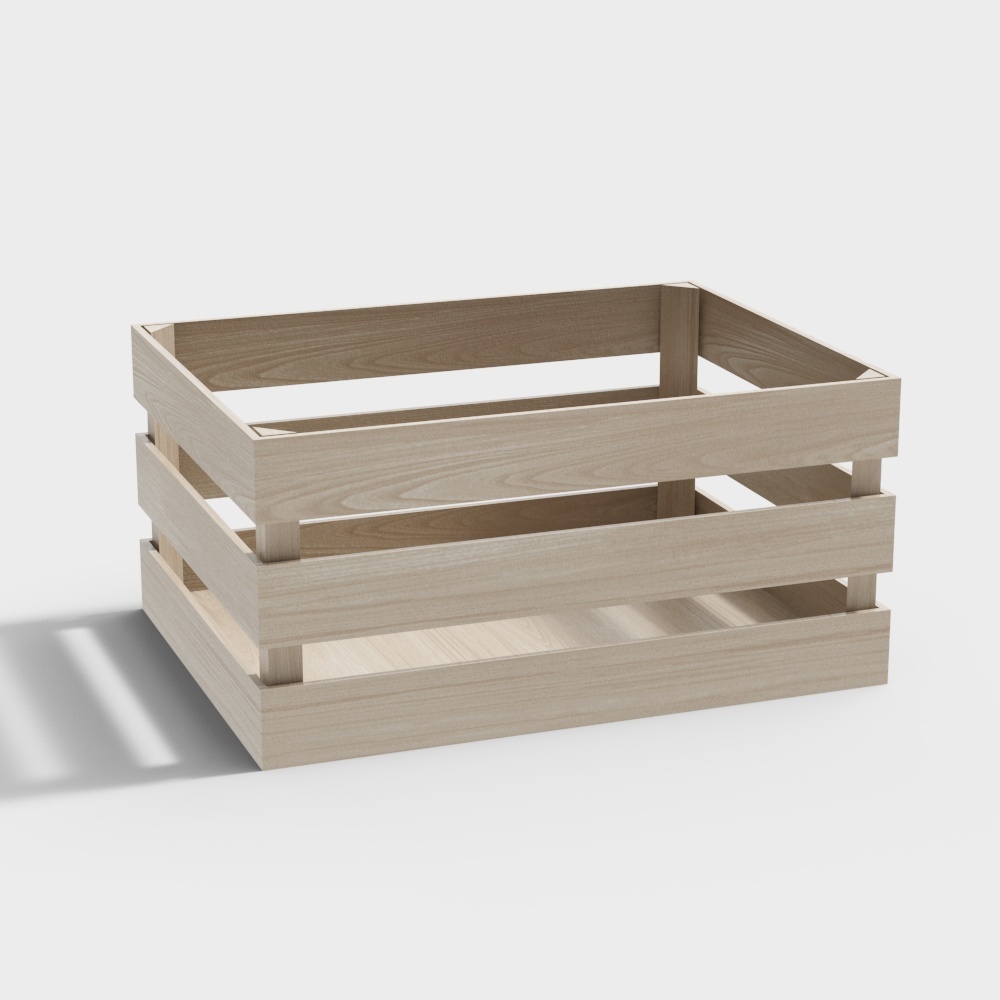 Minimalist Wooden Box 3D model