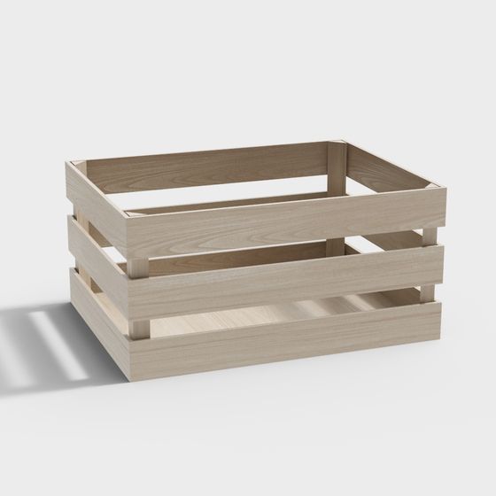 Minimalist Wooden Box 3D model