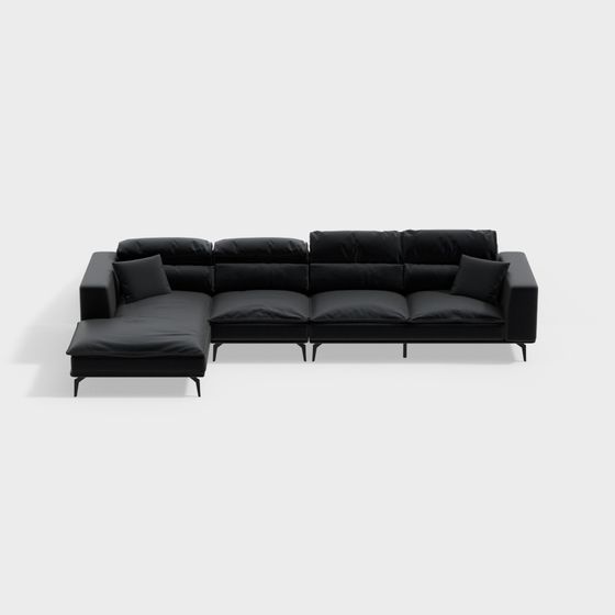Urban Comfort Low-Poly Sofa 3D Model