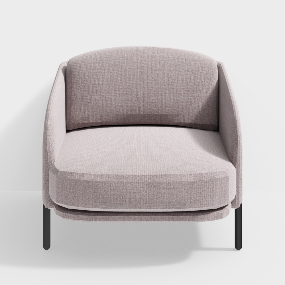 製作成沙發羽毛沙發- 單人沙發煙粉