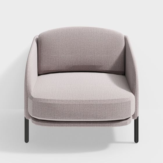 製作成沙發羽毛沙發- 單人沙發煙粉