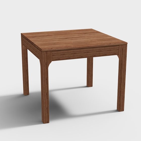 Urban Small Table Low-Poly 3D Model