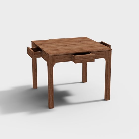 Stylish Wooden Desk 3D model for Creative Projects