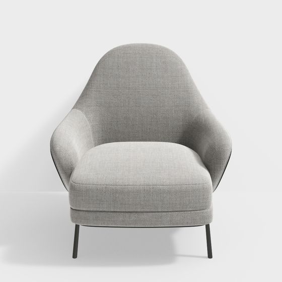 Stylish Streamlined Sofa 3D Model for Modern Interiors