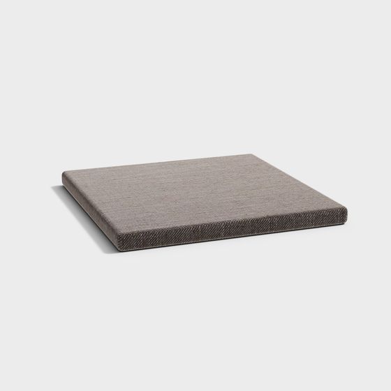 Cozy Gray Cushion 3D Model for Comfortable Seating