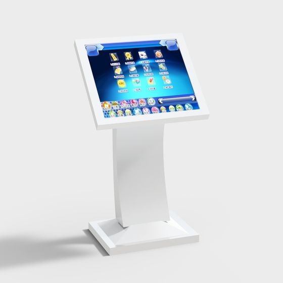 Interactive Touchscreen Display Stand 3D model