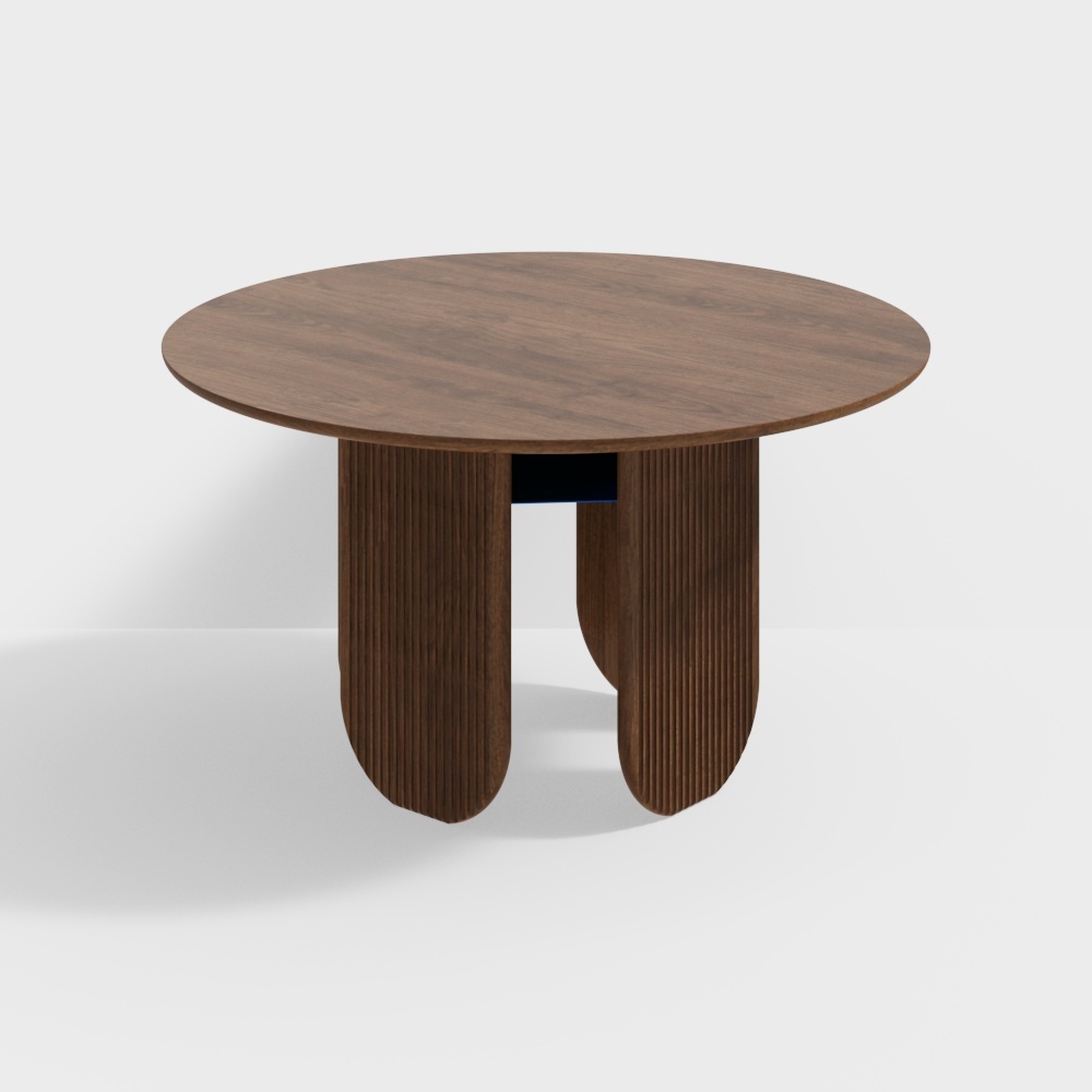 Van House Furniture - Sian Bay Round Table - Black Walnut 1.35m