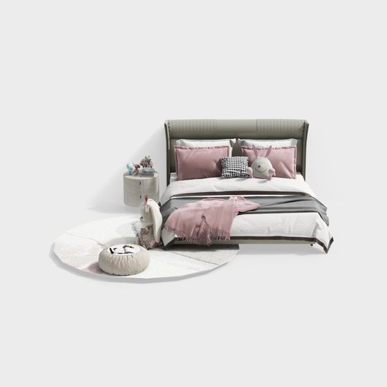 Cozy Retreat Bed 3D model