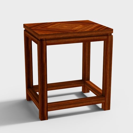 Elegant Minimalist Square Table 3D model