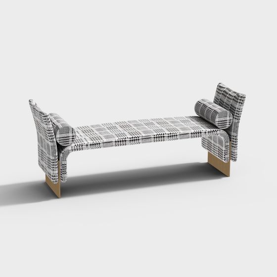 Houndstooth Bench 3D model