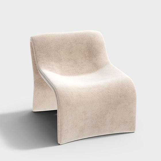 Sleek Streamlined Sofa 3D model
