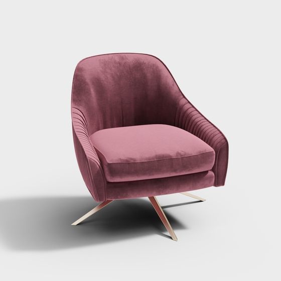 Velvet Sofa 3D model