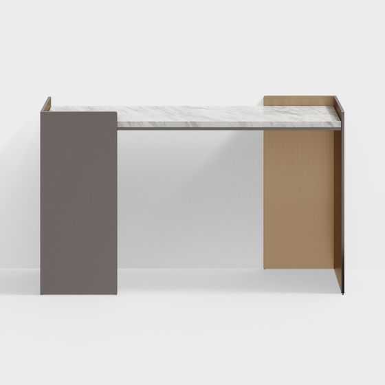 Modern Low-Poly Reception Desk 3D model