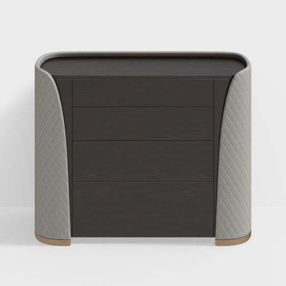 Stylish Low-Polygon Nightstand 3D model for Modern Spaces