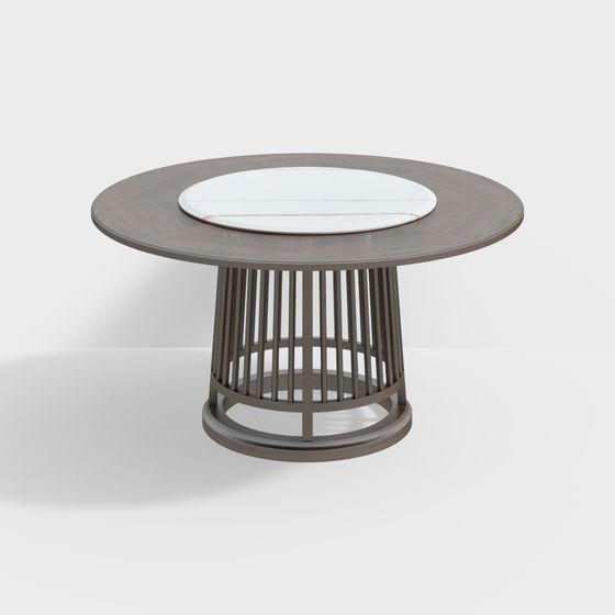 Elegant Round Dining Table 3D model