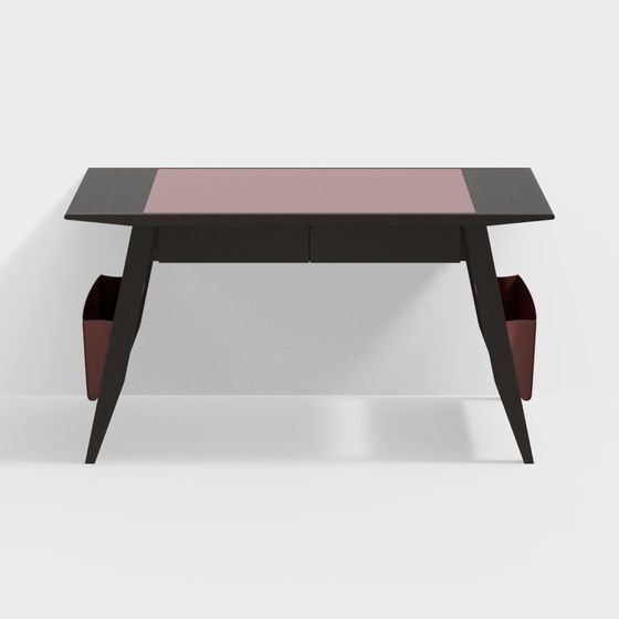 Minimalist Low-Poly Office Desk 3D model