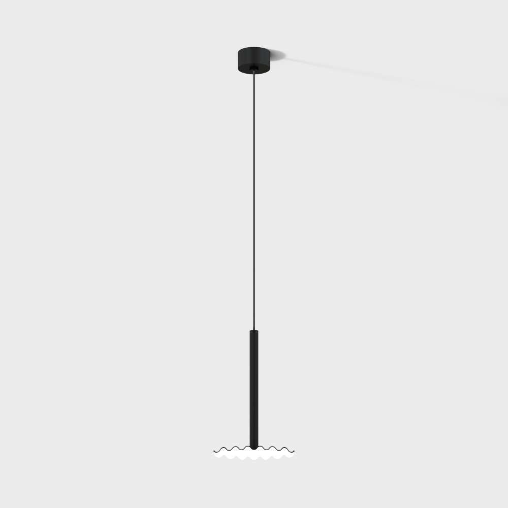 Squeak, there's light, dawn lights. Modern minimalist iron creative chandelier coffee shop restaurant bar single-head chandelier - flat light black
