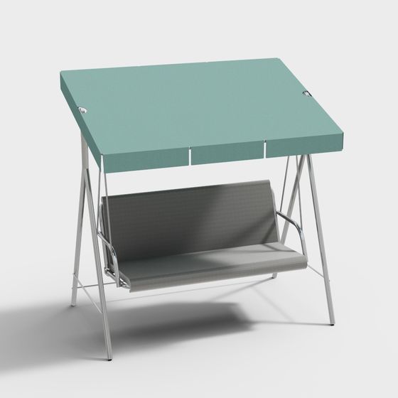 Elegant Folding Table and Chairs 3D model