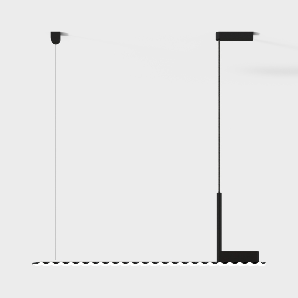 Bar Designer Chandelier - Flat Light Black