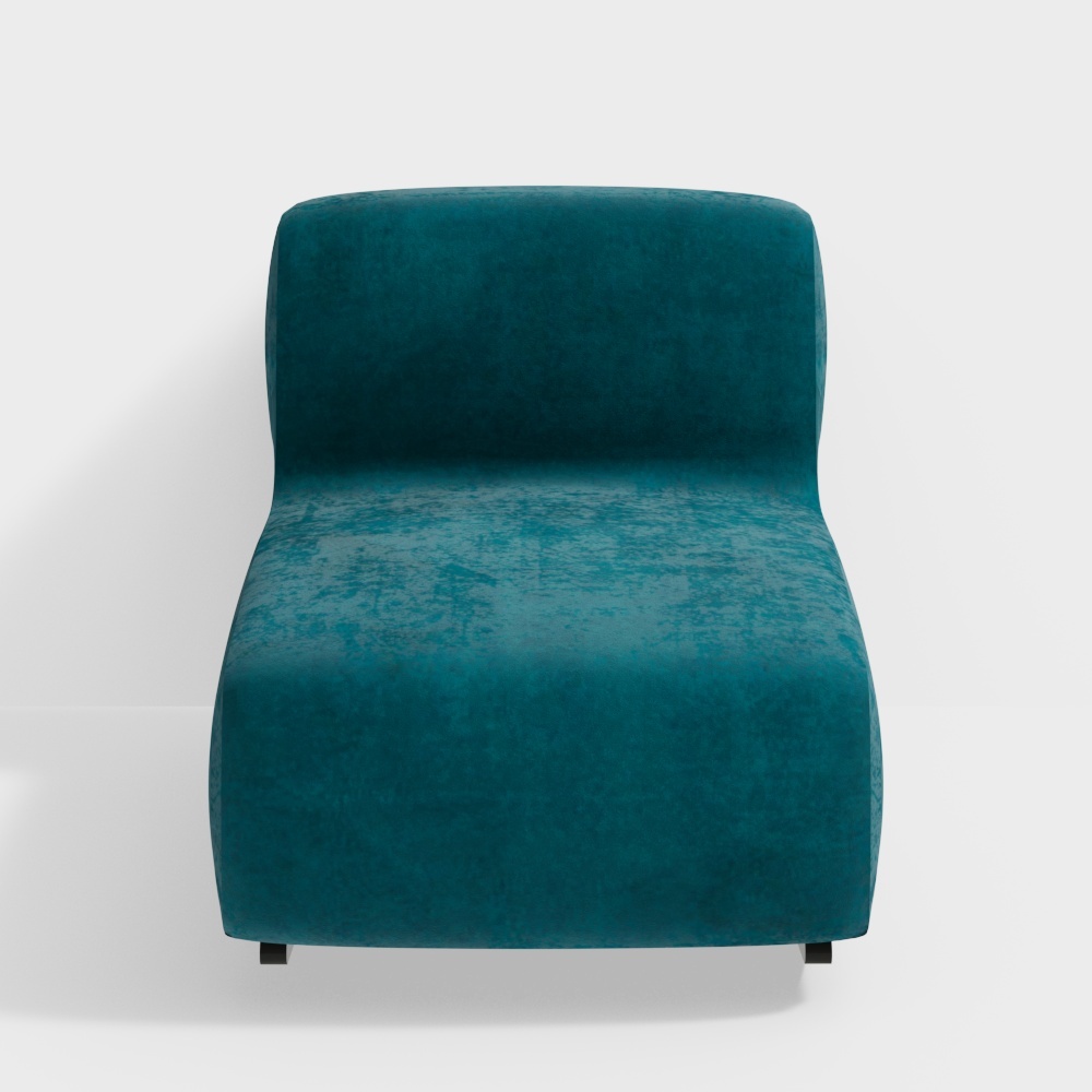 Sofa bọc nhung đa năng, gỗ tự nhiên phong cách Bắc Âu - ghế bập bênh nhung xanh