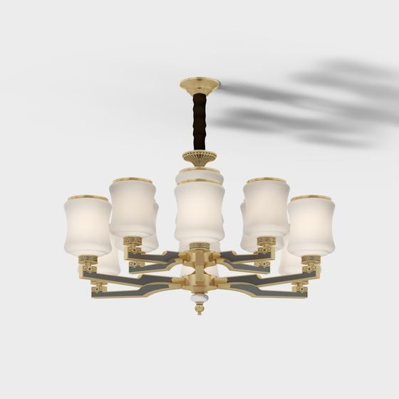 Art Deco Ceiling Light 3D model for Creative Spaces
