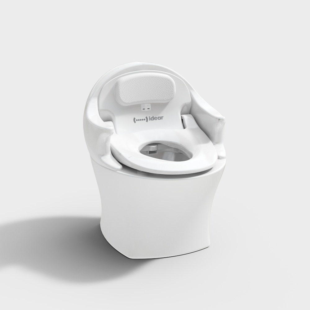 Stylish Smart Toilet 3D Model