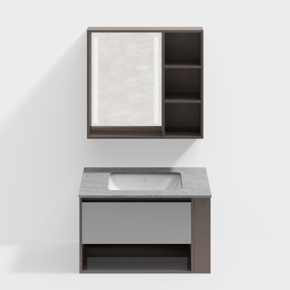 Elegant Modern Bathroom Cabinet 3D model