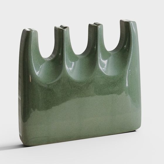 Low Poly Ceramic Vase 3D model Inspired by Nature