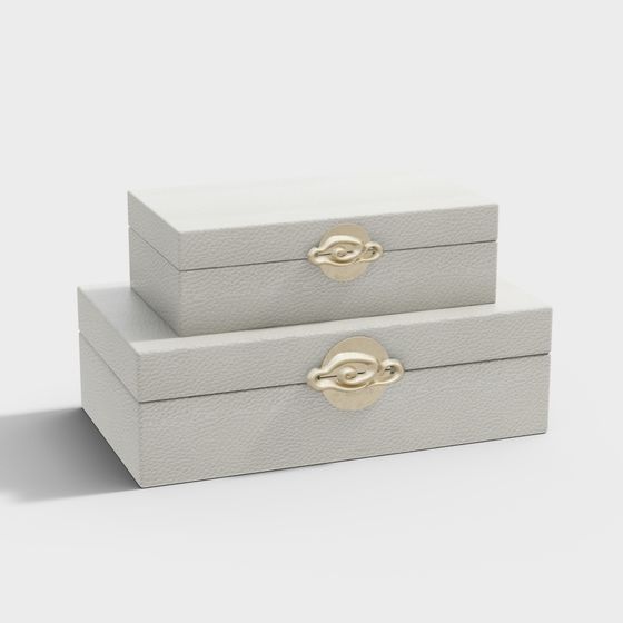 Elegant Storage Box Set 3D model