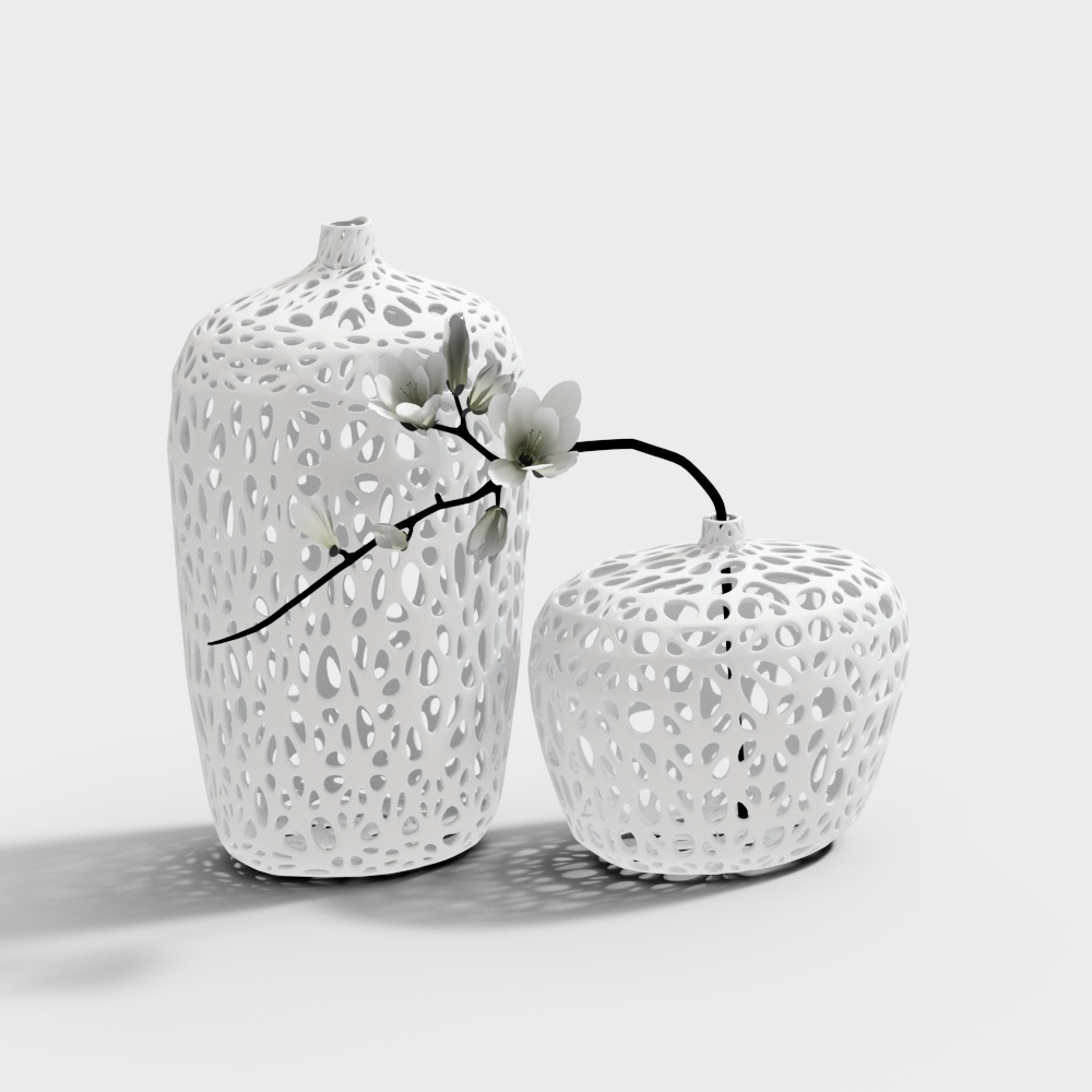 Intricate Hollow Art Vase 3D model