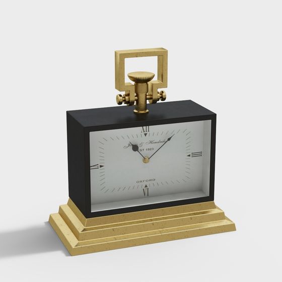 Oxford Desk Clock 3D model