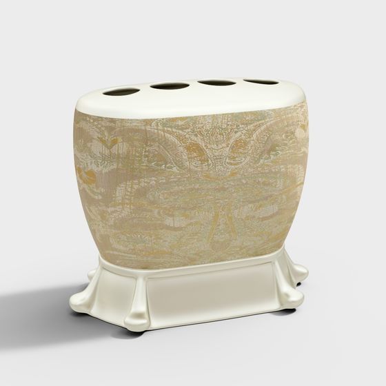 Vintage Decorative Stool 3D model
