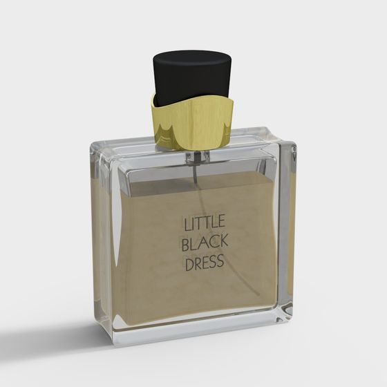 Elegant Little Black Dress Perfume Bottle 3D model