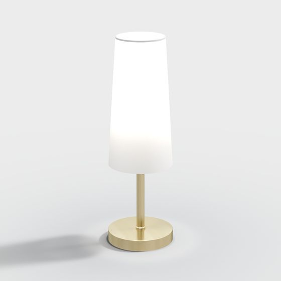 Elegant Low-Poly Table Lamp 3D Model