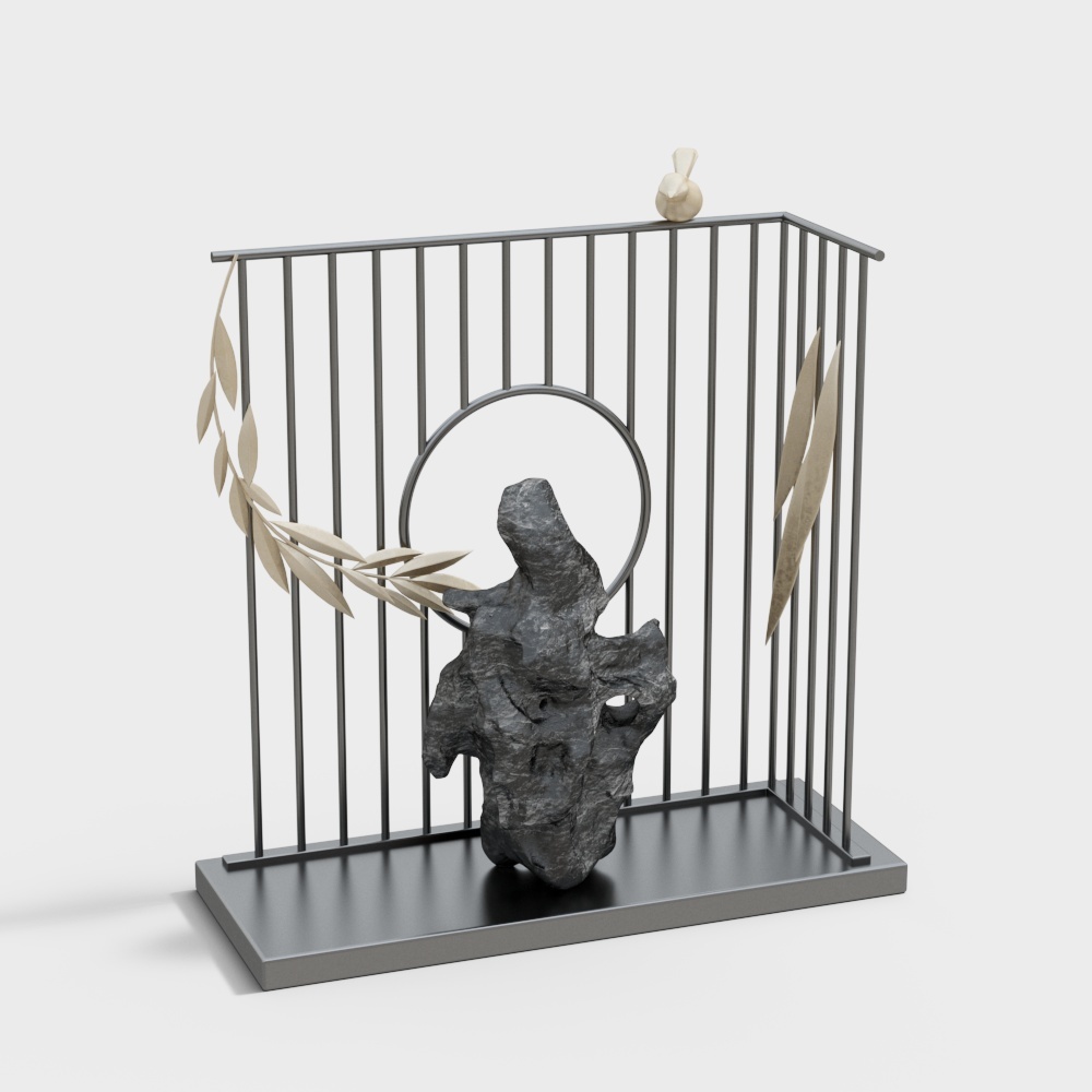 Freedom Cage 3D model - Low Polygon Art