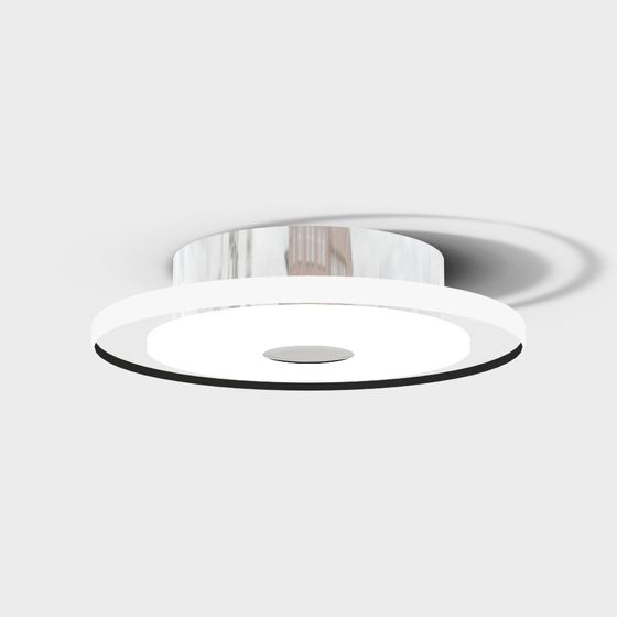 Minimalist Circular Pendant Light 3D model