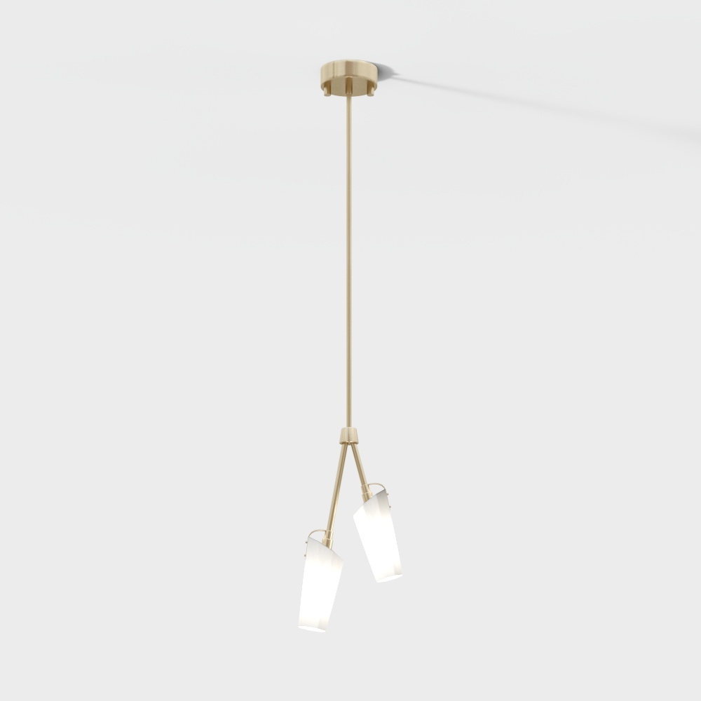 Elegant Modern Minimalist Chandelier 3D model