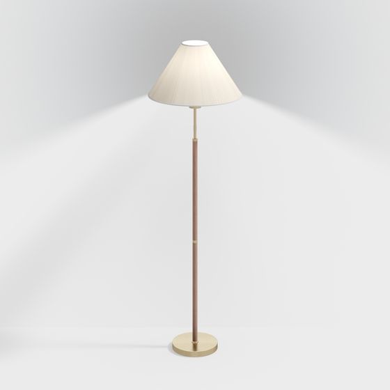 Classic Brown Floor Lamp 3D Model for Cozy Interiors