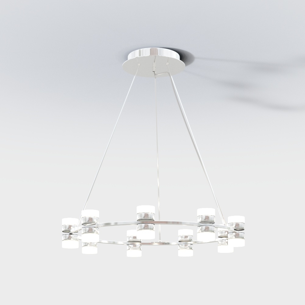Circular Elegance Pendant Light – Low-Poly Modern Lighting