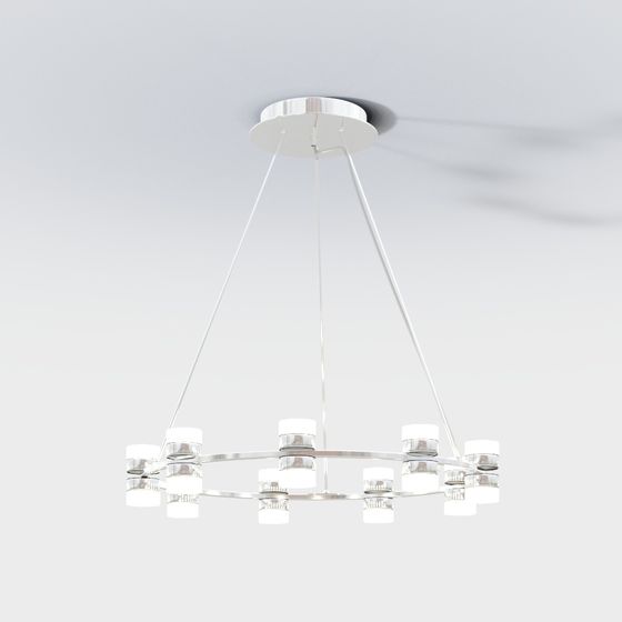 Circular Elegance Pendant Light 3D model