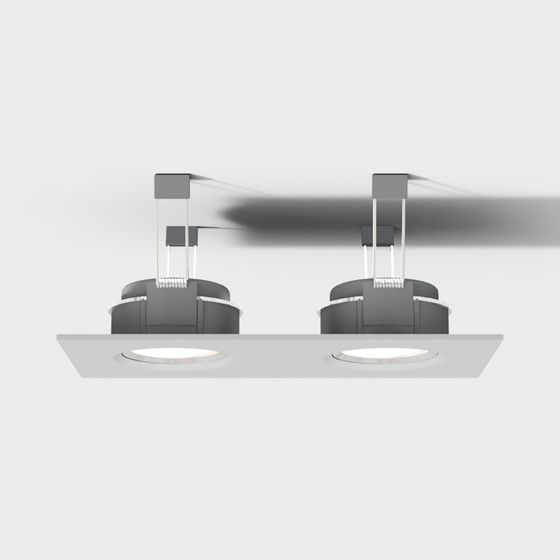 Double Head Recessed Light 3D Model