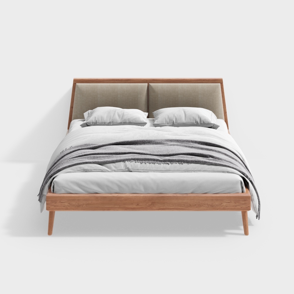 Elegant Minimalist Bed Frame 3D model