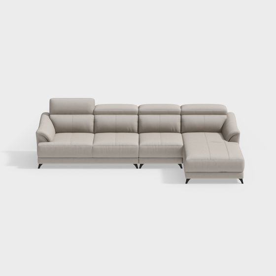Urban Comfort Low-Poly Sofa 3D model