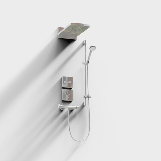 Minimalist Shower System 3D model